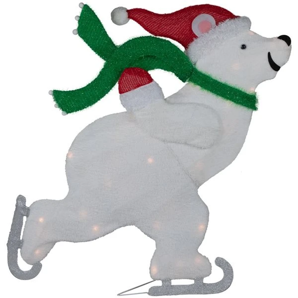 Northlight 36.25-in Skating Polar Bear Christmas Decoration With Lights 5 Northlight 36.25-in Skating Polar Bear Christmas Decoration With Lights - Image 3