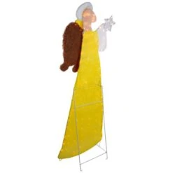 Northlight 72-in Yellow Chenille Angel Outdoor Christmas Decoration With Lights -Northlight Paradise 332017779 AlternateImage4 l