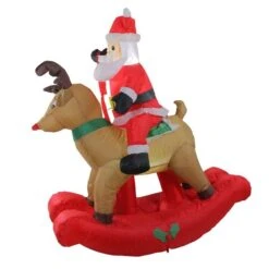 Northlight 4.75-ft LED Lighted Reindeer And Santa Christmas Inflatable 7 Northlight 4.75-ft LED Lighted Reindeer And Santa Christmas Inflatable -Northlight Paradise 332018011 AlternateImage1 l