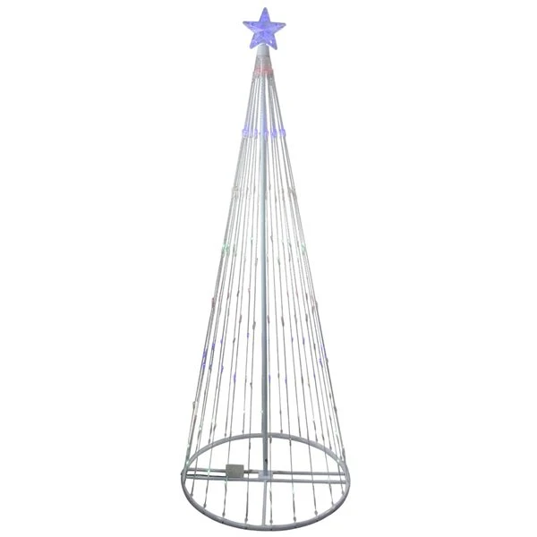 Northlight 6-ft Pre-Lit Freestanding Cone-Shaped Christmas Tree With Multicolour LED 4 Northlight 6-ft Pre-Lit Freestanding Cone-Shaped Christmas Tree With Multicolour LED - Image 2