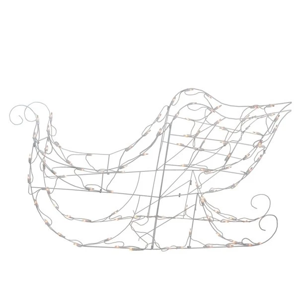 Brite Star 42-in Lighted White Sleigh Christmas Outdoor Decor - Clear Incandescent Lights 5 Brite Star 42-in Lighted White Sleigh Christmas Outdoor Decor - Clear Incandescent Lights - Image 3