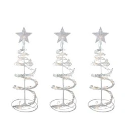 Northlight 18.5-in Outdoor Spiral Christmas Trees With Clear Incandescent Lights - Set Of 3 -Northlight Paradise 332018065 AlternateImage1 l