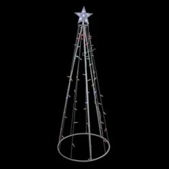 Northlight 5-ft Pre-Lit Cone-Shaped Christmas Tree With Multicolour LED