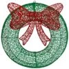 Northlight 24-in Hanging Glitter Christmas Wreath With Bow And Green LED -Northlight Paradise 332018073 MainImage 001 l