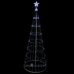 Northlight 12-ft Pre-Lit Freestanding Cone-Shaped Christmas Tree With White LED