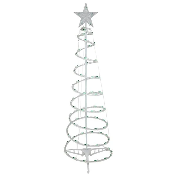Northlight Set Of 3 Outdoor Spiral Christmas Trees With Green LED Lights- 3-ft - 4-ft - 6-ft 4 Northlight Set Of 3 Outdoor Spiral Christmas Trees With Green LED Lights- 3-ft - 4-ft - 6-ft - Image 2