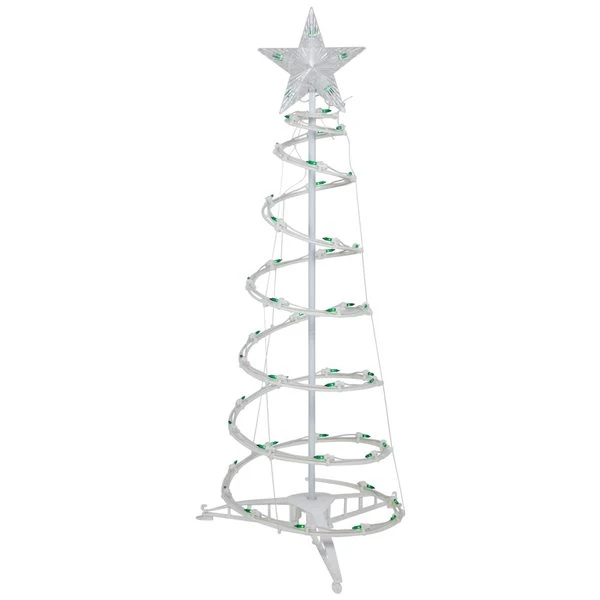 Northlight Set Of 3 Outdoor Spiral Christmas Trees With Green LED Lights- 3-ft - 4-ft - 6-ft 7 Northlight Set Of 3 Outdoor Spiral Christmas Trees With Green LED Lights- 3-ft - 4-ft - 6-ft - Image 5