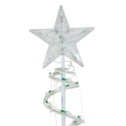 Northlight Set Of 3 Outdoor Spiral Christmas Trees With Green LED Lights- 3-ft - 4-ft - 6-ft