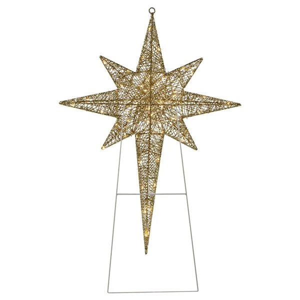 Northlight 36-in Gold Hanging Christmas Star With Warm White LED Lights 3 Northlight 36-in Gold Hanging Christmas Star With Warm White LED Lights