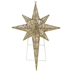 Northlight 36-in Gold Hanging Christmas Star With Warm White LED Lights 8 Northlight 36-in Gold Hanging Christmas Star With Warm White LED Lights -Northlight Paradise 332018092 MainImage 001 l