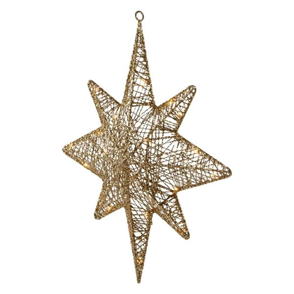 Northlight 22-in Gold Hanging Christmas Star With Warm White LED Lights 3 Northlight 22-in Gold Hanging Christmas Star With Warm White LED Lights