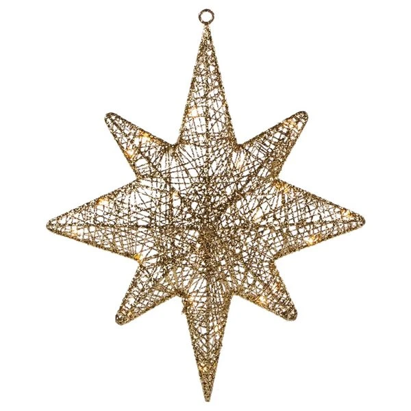 Northlight 22-in Gold Hanging Christmas Star With Warm White LED Lights 6 Northlight 22-in Gold Hanging Christmas Star With Warm White LED Lights - Image 4