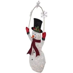Northlight 57-in LED Lighted Christmas Snowman Holding Snowflakes -Northlight Paradise 332018098 AlternateImage4 l