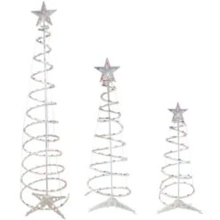 Northlight Set Of 3 Lighted Multicolour Spiral Christmas Cone Trees - 3-ft, 4-ft And 6-ft 9 Northlight Set Of 3 Lighted Multicolour Spiral Christmas Cone Trees - 3-ft, 4-ft And 6-ft -Northlight Paradise 332019062 MainImage 001 l