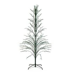 Northlight 9-ft Black Pre-Lit Artificial Cascade Twig Christmas Tree