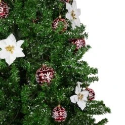 Northlight 6-ft Green And Red Musical Lighted Snowing Artificial Christmas Tree - White LED Lights -Northlight Paradise 332019090 AlternateImage2 l