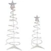 Northlight Set Of 2 Lighted Multicolour Outdoor Spiral Christmas Cone Trees - 4-ft And 6-ft -Northlight Paradise 332019092 MainImage 001 l