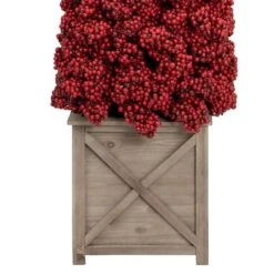 Allstate 50-in Red Berry Cone Potted Christmas Topiary 9 Allstate 50-in Red Berry Cone Potted Christmas Topiary -Northlight Paradise 332019095 AlternateImage4 l