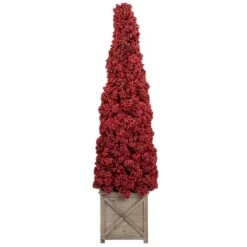 Allstate 50-in Red Berry Cone Potted Christmas Topiary 10 Allstate 50-in Red Berry Cone Potted Christmas Topiary -Northlight Paradise 332019095 MainImage 001 l