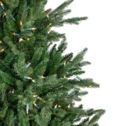 Northlight 7-ft Pre-lit Leg Base Full Rightside-up Green Artificial Christmas Tree With White Clear Incandescent Lights