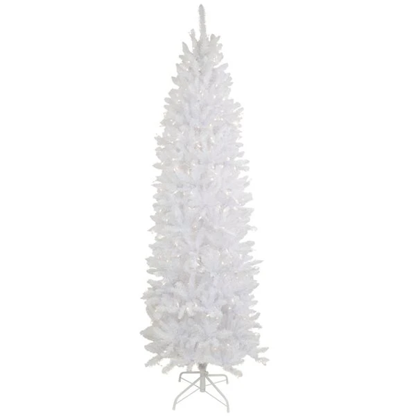 Northlight 9-ft Pre-lit Leg Base Pine Full Rightside-up White Artificial Christmas Tree With White Clear Incandescent Lights 5 Northlight 9-ft Pre-lit Leg Base Pine Full Rightside-up White Artificial Christmas Tree With White Clear Incandescent Lights - Image 3