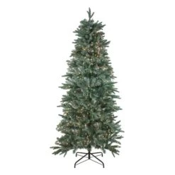 Northlight 14-ft Pre-lit Leg Base Slim Rightside-up Green Artificial Christmas Tree With White Clear Incandescent Lights 8 Northlight 14-ft Pre-lit Leg Base Slim Rightside-up Green Artificial Christmas Tree With White Clear Incandescent Lights -Northlight Paradise 332019170 MainImage 001 l