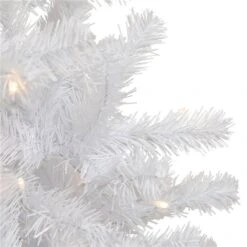 Northlight 7.5-ft Pre-lit Leg Base Pine Full Rightside-up White Artificial Christmas Tree With Warm White LED Lights 11 Northlight 7.5-ft Pre-lit Leg Base Pine Full Rightside-up White Artificial Christmas Tree With Warm White LED Lights -Northlight Paradise 332019174 AlternateImage2 l