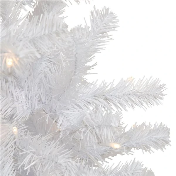 Northlight 7.5-ft Pre-lit Leg Base Pine Full Rightside-up White Artificial Christmas Tree With Warm White LED Lights 7 Northlight 7.5-ft Pre-lit Leg Base Pine Full Rightside-up White Artificial Christmas Tree With Warm White LED Lights - Image 5