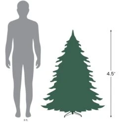 Northlight 4.5-ft Pre-lit Potted Norway Spruce Slim Rightside-up Artificial Christmas Tree With White Clear Incandescent Lights -Northlight Paradise 332019178 AlternateImage3 l
