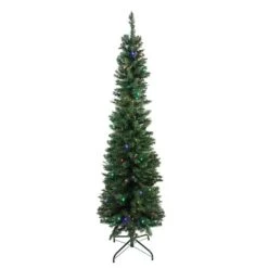 Northlight 6-ft Pre-lit Leg Base Full Rightside-up Green Artificial Christmas Tree With Multicolour LED Lights -Northlight Paradise 332019184 MainImage 001 l