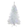 Northlight 6.5-ft Pre-lit Leg Base Pine Full Rightside-up White Artificial Christmas Tree With Multicolour LED Lights