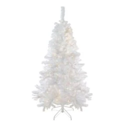 Northlight 6.5-ft Pre-lit Leg Base Pine Full Rightside-up White Artificial Christmas Tree With Multicolour LED Lights -Northlight Paradise 332019188 MainImage 001 l