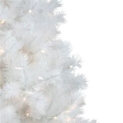 Northlight 7.5-ft Pre-lit Leg Base Alaskan Pine Full Rightside-up White Artificial Christmas Tree With Warm White LED Lights -Northlight Paradise 332019198 AlternateImage3 l