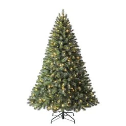 Holiday Living 6.5-ft Pre-Lit Artificial Fairmont Pine Christmas Tree With 250 Multicolour LED Lights -Northlight Paradise 43255067 L