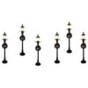 Street Lamp Posts For Christmas Village LED Black 6/Pack 2 Street Lamp Posts For Christmas Village LED Black 6/Pack -Northlight Paradise 43265040 L