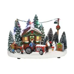 Carole Towne Christmas Tree Farm Lighted LED For Village -Northlight Paradise 43265108 L