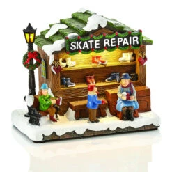Carole Towne Chloe Skate Repair Shop Lighted LED For Christmas Village -Northlight Paradise 43265111 L