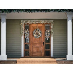 Holiday Living Green And Copper Artificial Christmas Wreath 28-in