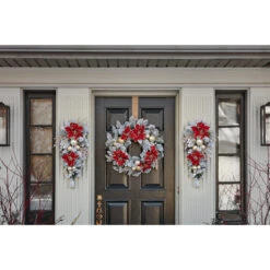 Northlight Paradise 13 Holiday Living Christmas Artificial Poinsettia Ornament Teardrop 28-in