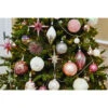 Christmas Tree Ornaments - Iridescent - Glass- Silver - 3-PK