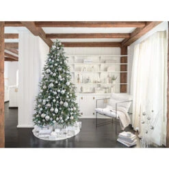 Christmas Tree Ornaments - Iridescent - Glass- Silver - 3-PK -Northlight Paradise 43285100e L