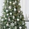 Holiday Living Nordic Elegance Silver Glass Christmas Balls - 2-Pack -Northlight Paradise 43285106e L