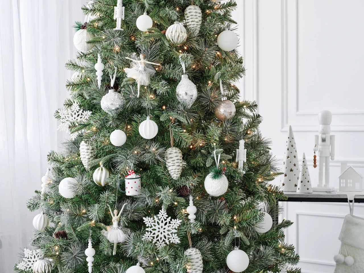 Holiday Living Nordic Elegance Silver Glass Christmas Balls - 2-Pack 3 Holiday Living Nordic Elegance Silver Glass Christmas Balls - 2-Pack