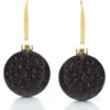 Holiday Living 2-Pack Black And Gold Glass Christmas Ball Ornament -Northlight Paradise 43285165 L