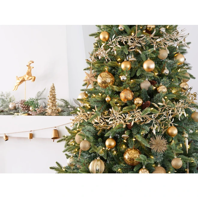 Holiday Living 2-Pack Red Ans Gold Glass Christmas Ball Ornament 5 Holiday Living 2-Pack Red Ans Gold Glass Christmas Ball Ornament - Image 3