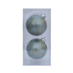 Holiday Living Set Of 2 Christmas Balls Blue And Gold
