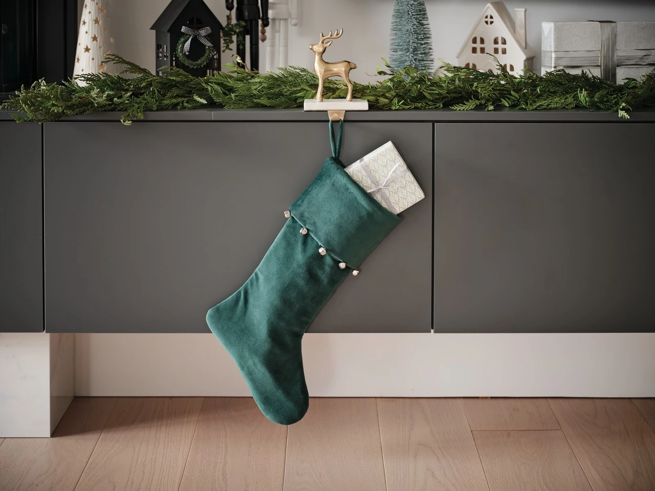 Holiday Living Christmas Stocking Green 21-in 3 Holiday Living Christmas Stocking Green 21-in