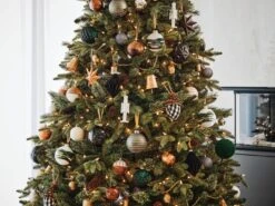 Holiday Living Nordic Trail 90-mm Glass Green/White Christmas Ball Ornaments - 2/Pk -Northlight Paradise 43285204d L