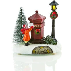 Carole Towne LED Lighted Mailbox Illuminated Christmas Scene Multicolour