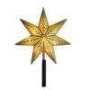 Holiday Living 1-Pack 9.75-in 7-Point Star Gold Christmas Tree Topper -Northlight Paradise 43325154 L